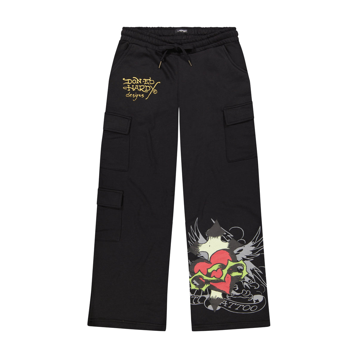 Sacred Heart Cargo Sweatpants - Black BLACK | Ed Hardy