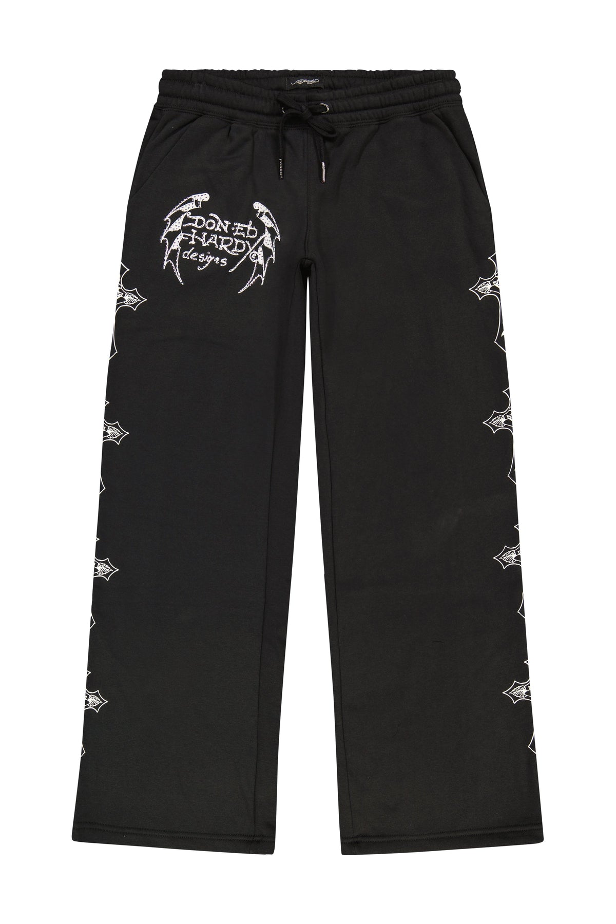 Black and White Crosses Sweatpants BLACK | Ed Hardy