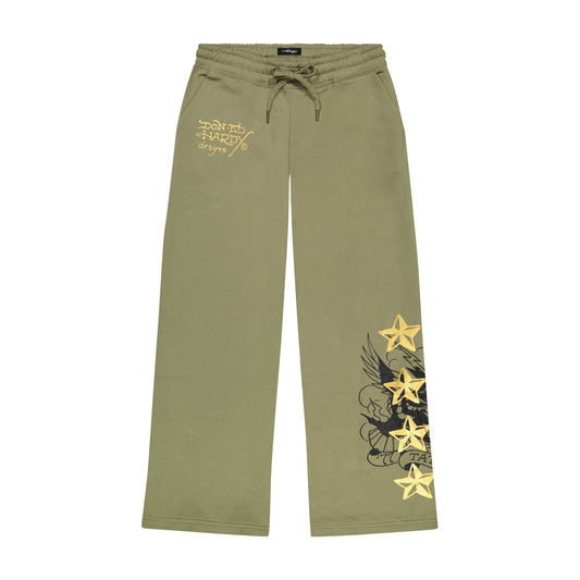Cobra Flame Sweatpants LT OLIVE | Ed Hardy