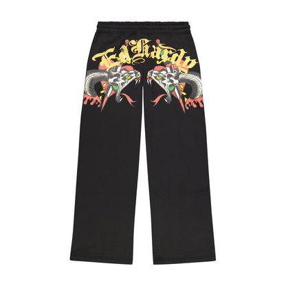 Heart Snake Sweatpants BLACK | Ed Hardy