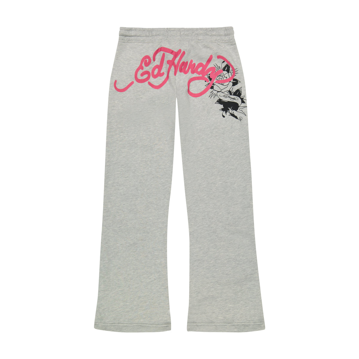 Rose Heart Sweatpants Heather Grey | Ed Hardy