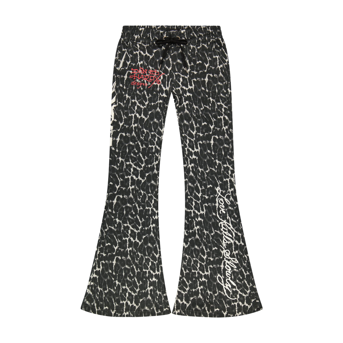 Baby Devil Boot Cut Sweatpants BLACK LEOPARD | Ed Hardy