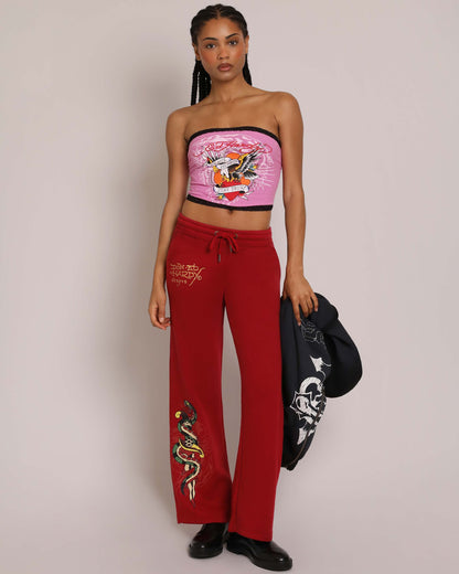 Eagle Tiger Sweatpants DEEP RED | Ed Hardy