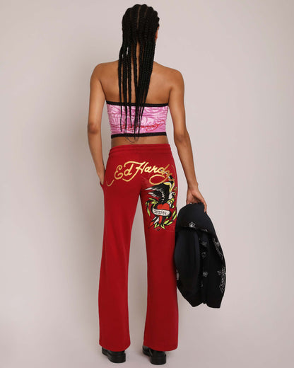 Eagle Tiger Sweatpants DEEP RED | Ed Hardy