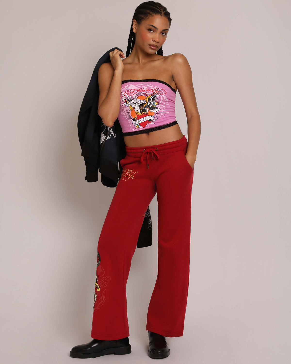 Eagle Tiger Sweatpants DEEP RED | Ed Hardy