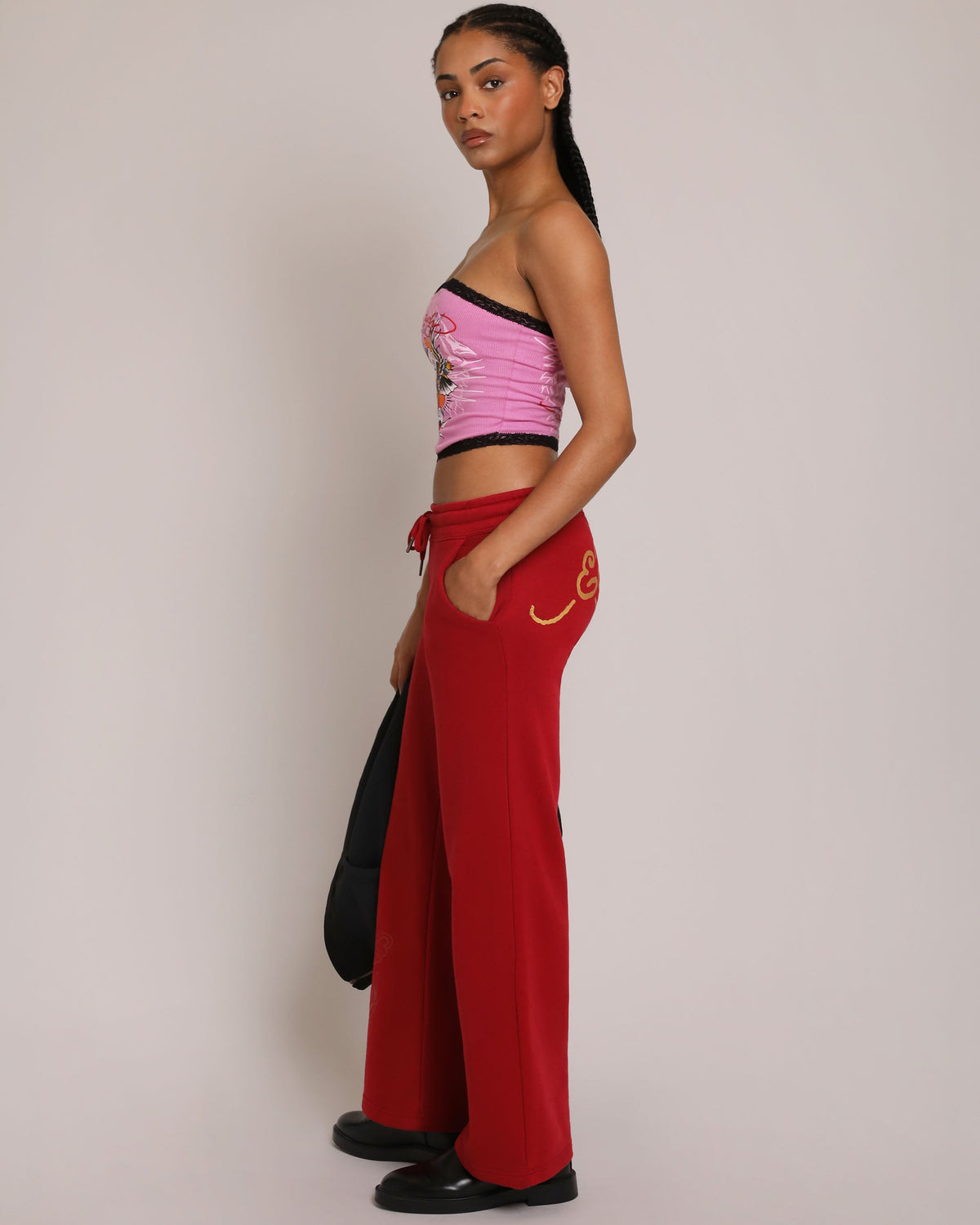 Eagle Tiger Sweatpants DEEP RED | Ed Hardy