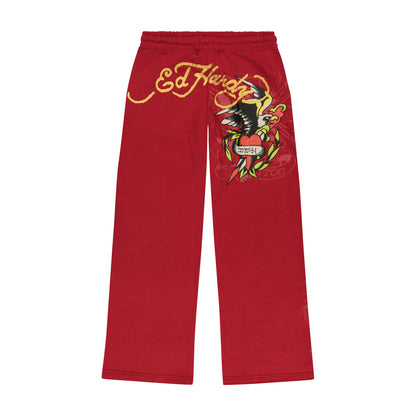 Eagle Tiger Sweatpants DEEP RED | Ed Hardy