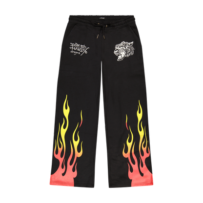 Tiger Flame Sweatpants BLACK | Ed Hardy