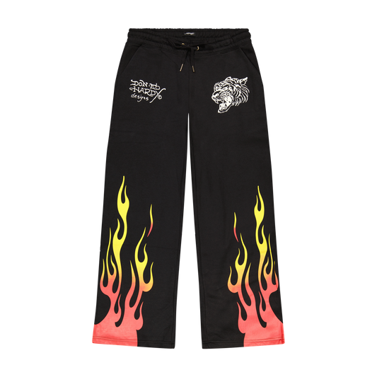 Tiger Flame Sweatpants BLACK | Ed Hardy