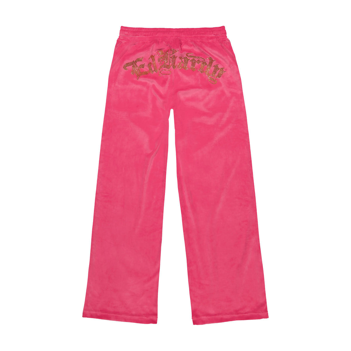 Tattoo Eagle Y2K Velour Sweatpants Pink Velvet | Ed Hardy