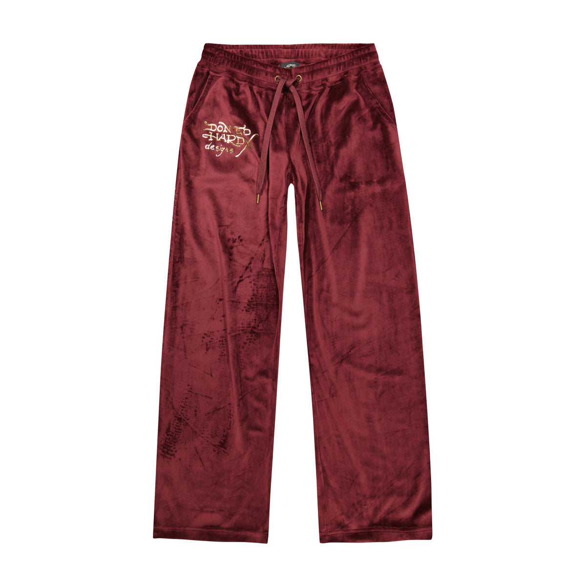 Retro Tiger Y2K Velour Sweatpants Sangria Velvet | Ed Hardy