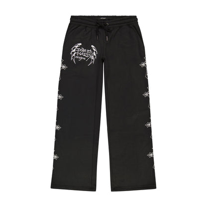 Crosses Rhinestone Sweatpants BLACK | Ed Hardy