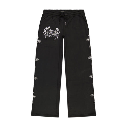 Crosses Rhinestone Sweatpants BLACK | Ed Hardy