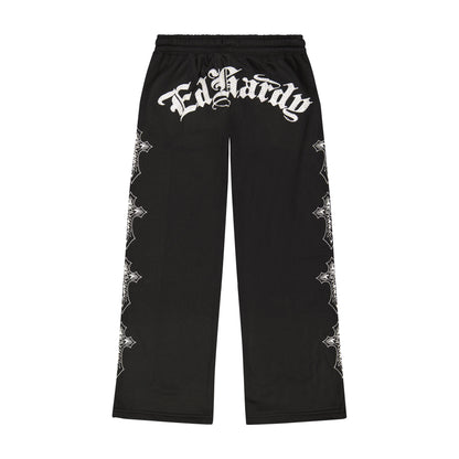 Crosses Rhinestone Sweatpants BLACK | Ed Hardy
