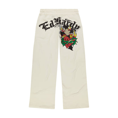 Sacred Heart Sweatpants - Ivory IVORY | Ed Hardy