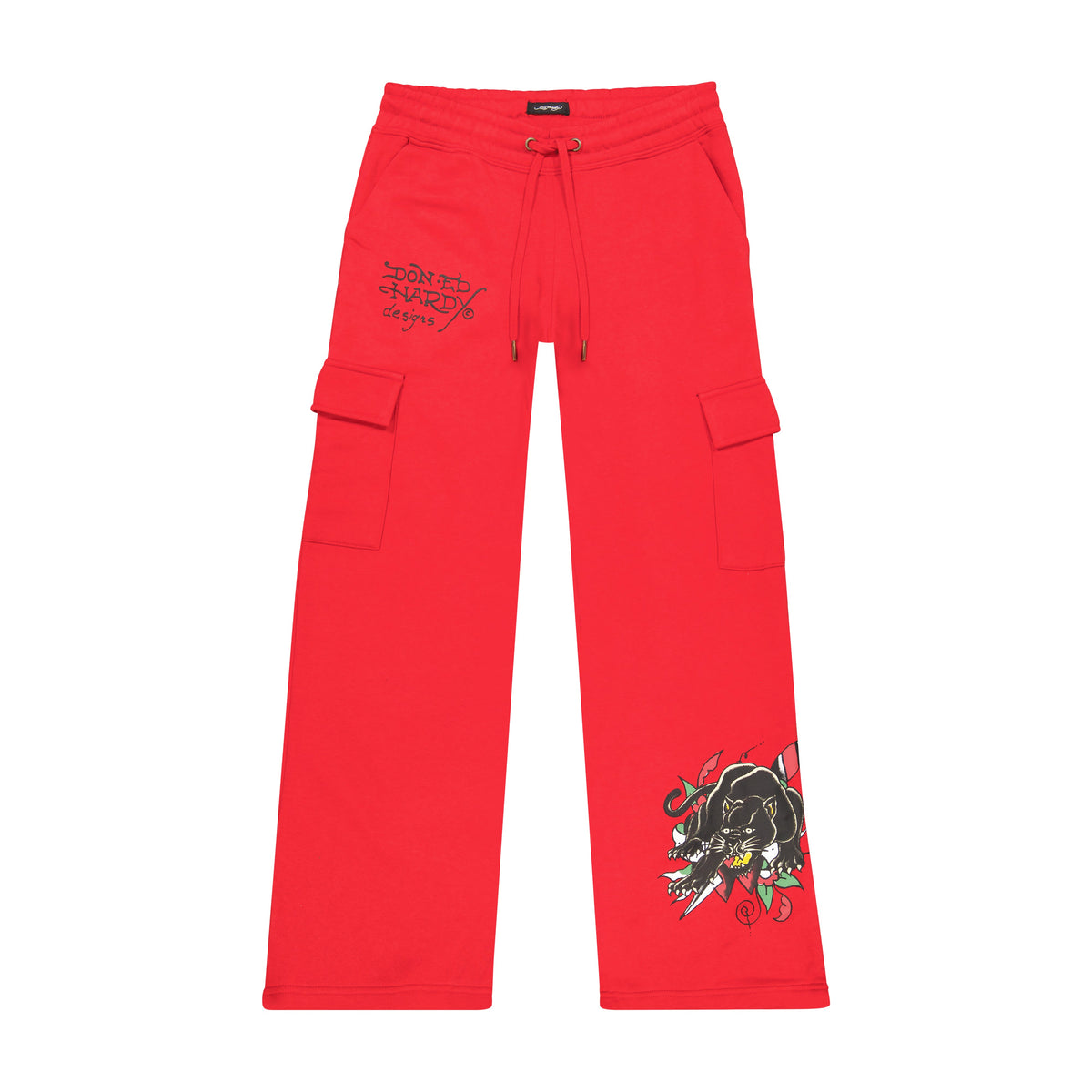 Panther Dagger Cargo Sweatpants Cherry | Ed Hardy