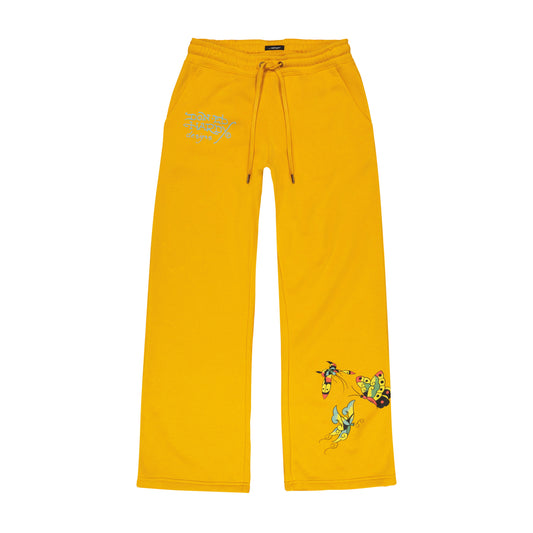 Butterflies Fleece Sweat Pants MARIGOLD | Ed Hardy
