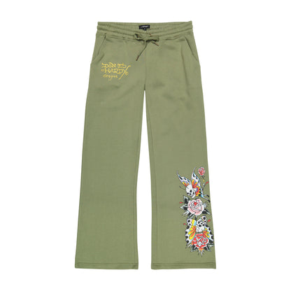 Butterfly Sweatpants Light Olive | Ed Hardy
