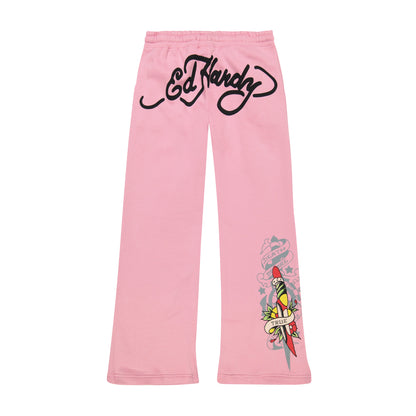 Tiger Dagger Sweatpants Bubblegum | Ed Hardy