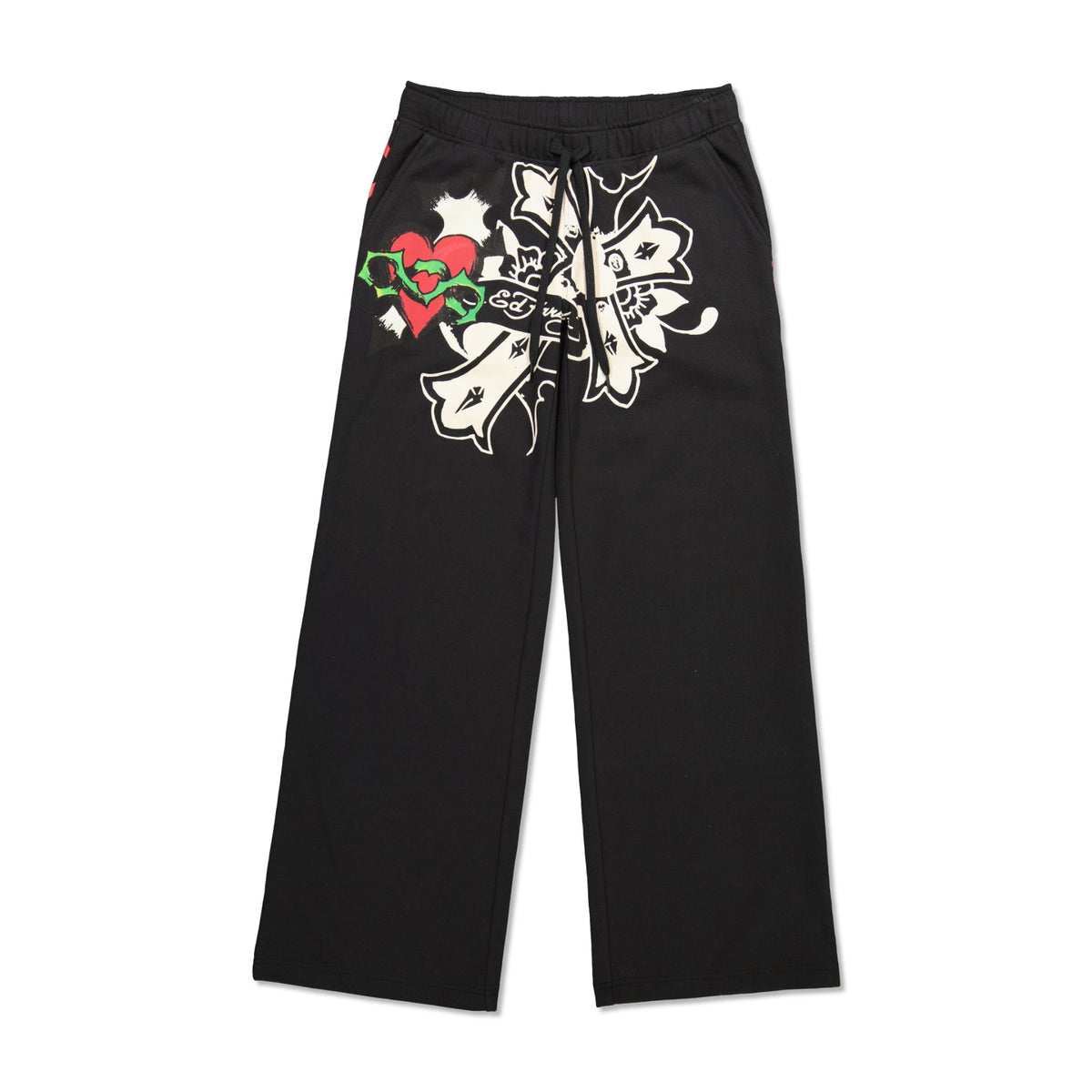 Sacred Heart Fleece Sweatpant Black | Ed Hardy