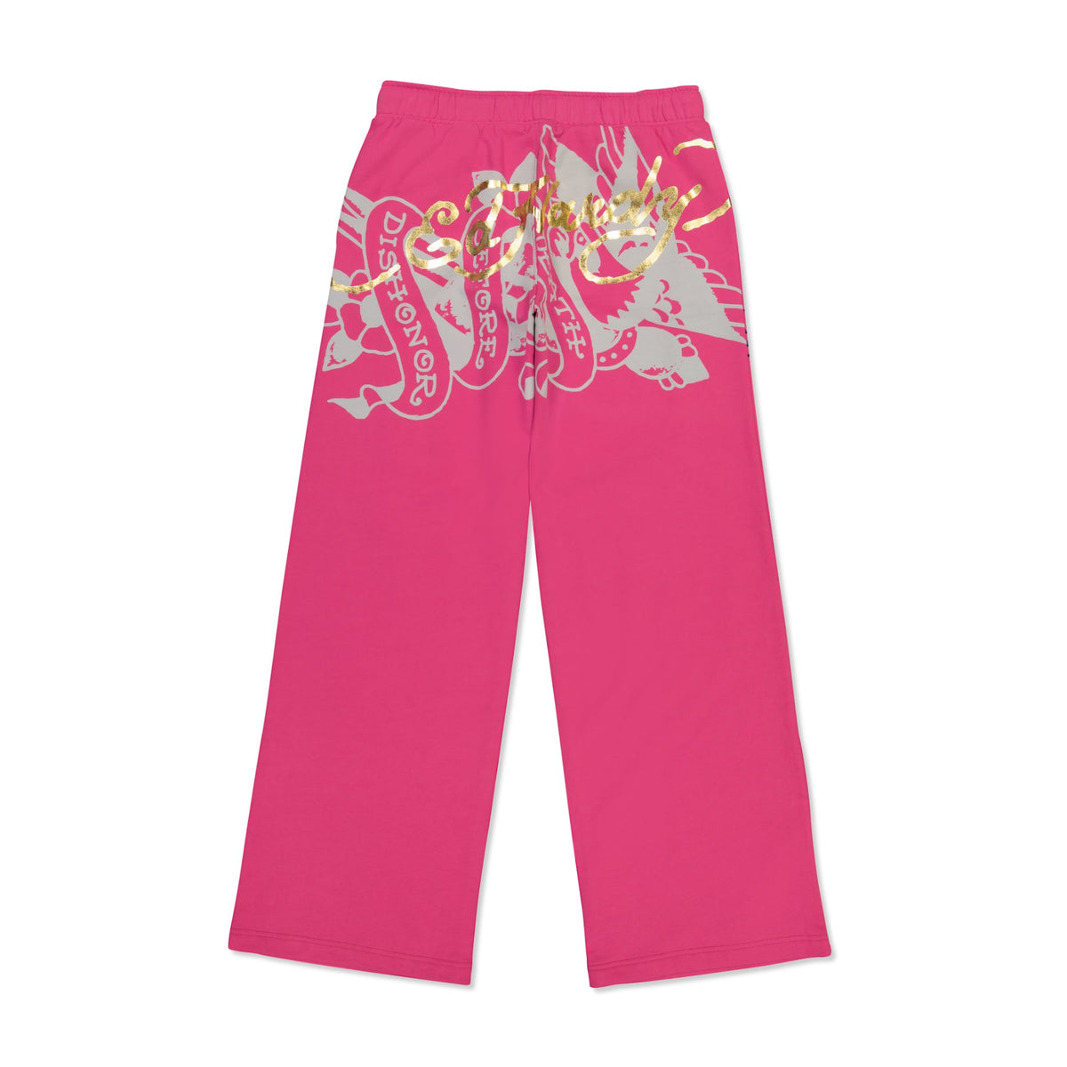 Tiger Crown Fleece Sweatpants Hot Pink | Ed Hardy