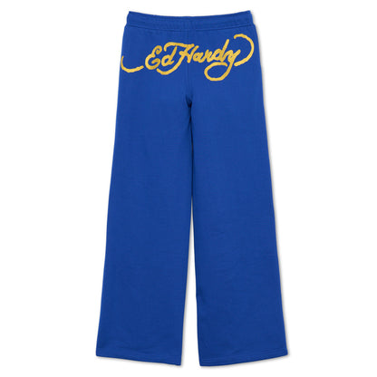Tiger Lotus Flare Sweatpants COBALT | Ed Hardy