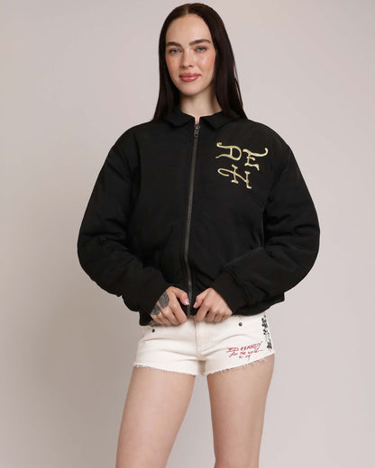 Horses Micro Denim Short IVORY1 | Ed Hardy