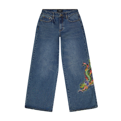 Dragon Baggy Jean Medium Tint | Ed Hardy