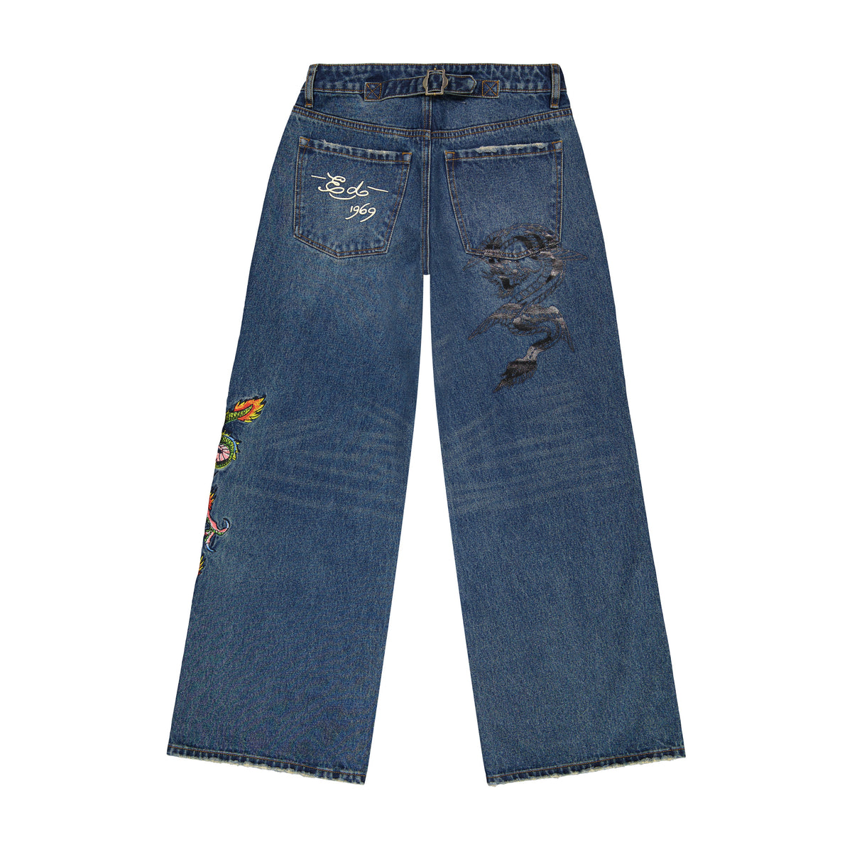 Dragon Baggy Jean Medium Tint | Ed Hardy
