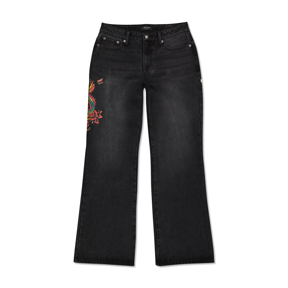 Dragon Low Waist Baggy Jean BLACK | Ed Hardy