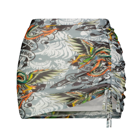 Dragon Wings Mesh Skirt IVORY | Ed Hardy