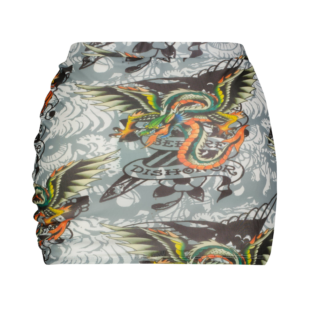 Dragon Wings Mesh Skirt IVORY | Ed Hardy