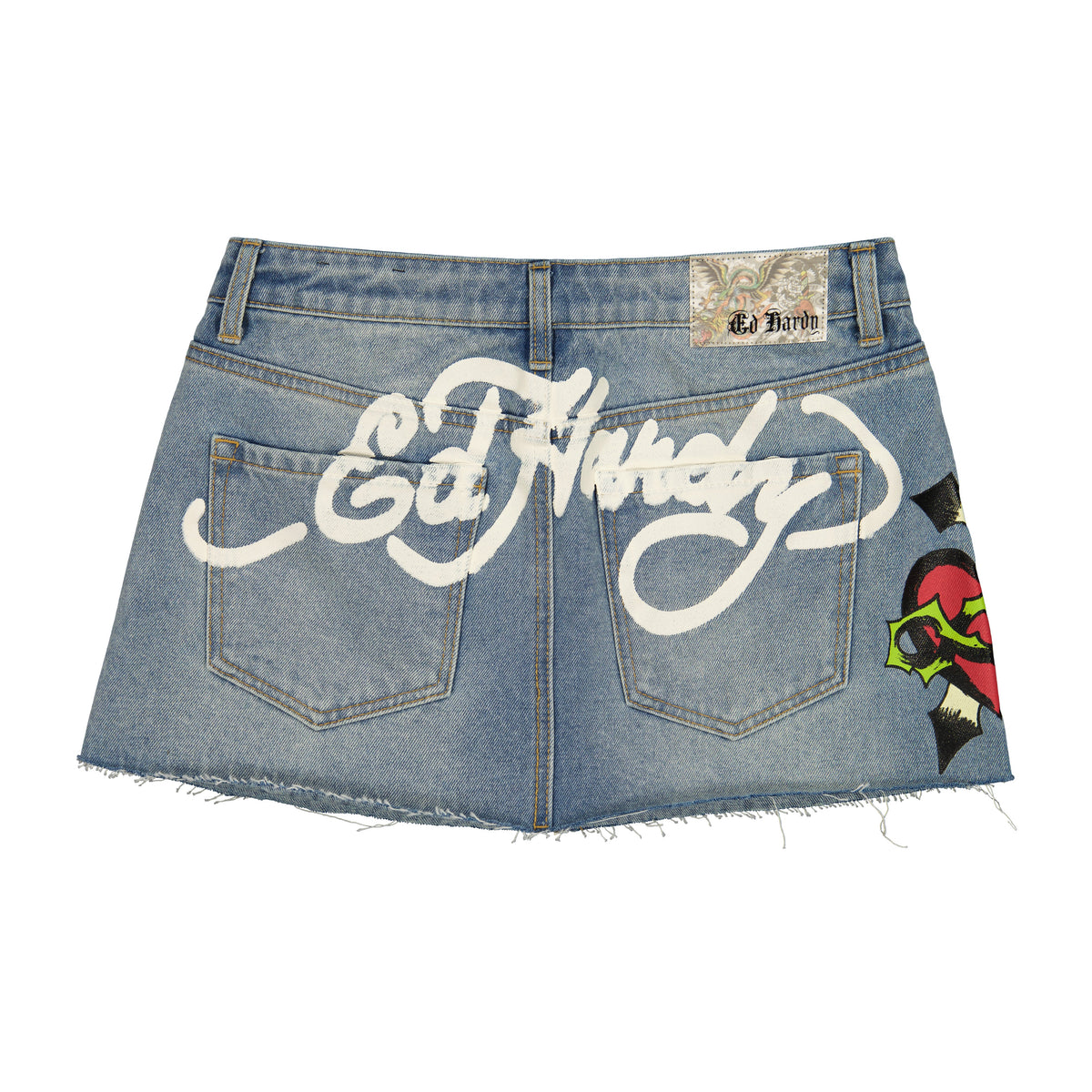 Sacred Heart Denim Skirt LIGHT WASH | Ed Hardy