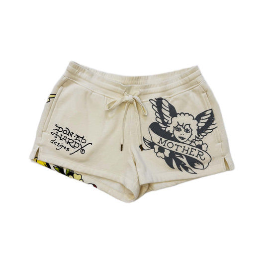 Cherub Y2K Fleece Shorts IVORY | Ed Hardy