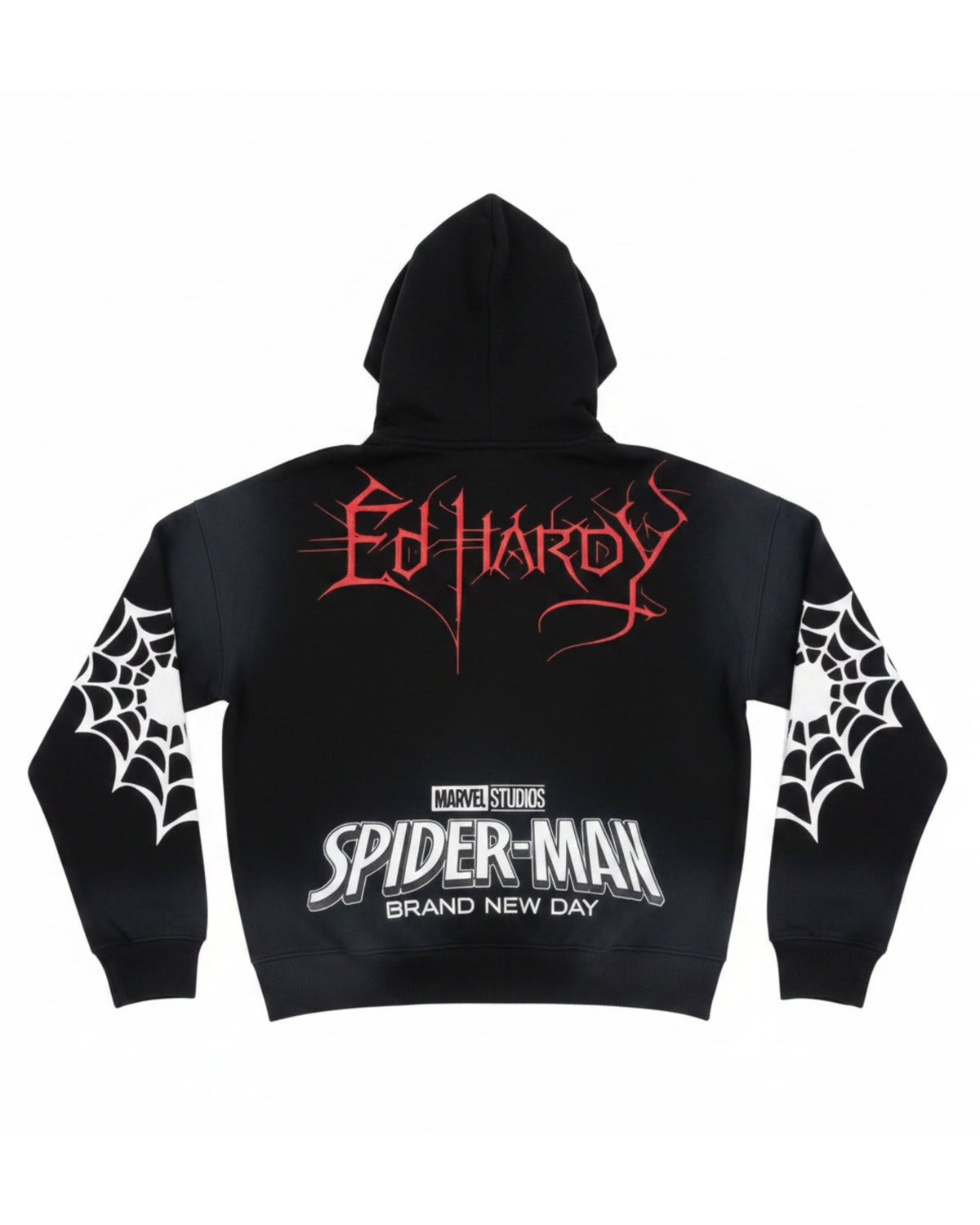 Heart Web Boxy Zip Hoodie SUNFADE BLACK | Ed Hardy
