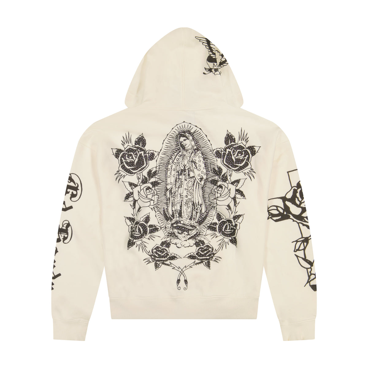 Mary Boxy Zip Hoodie IVORY | Ed Hardy