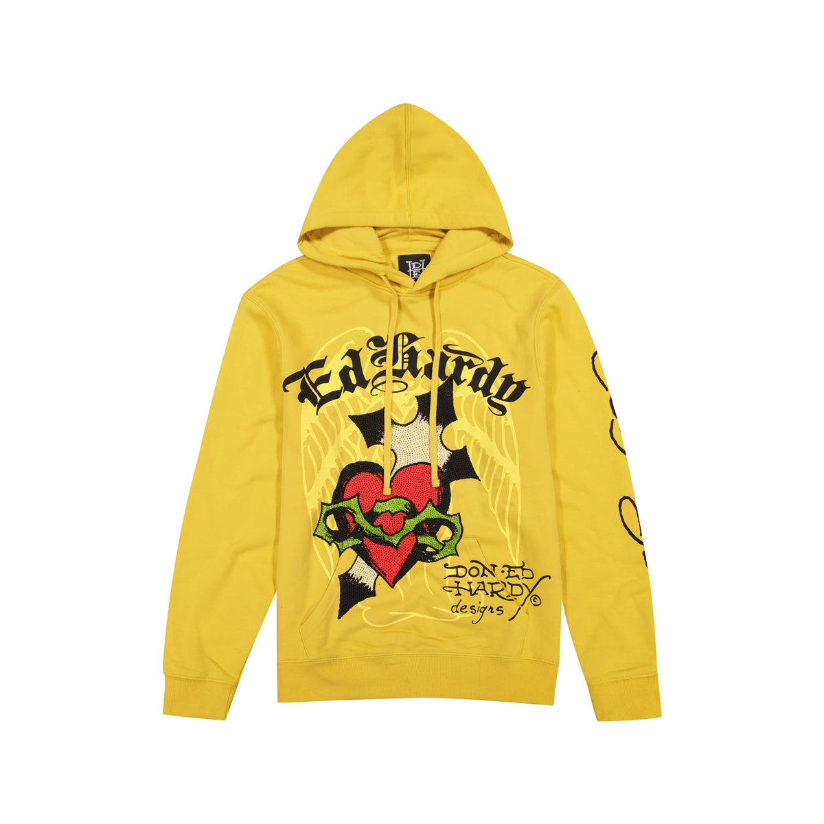 Sacred Heart Men's Hoodie GOLDEN YELLOW | Ed Hardy
