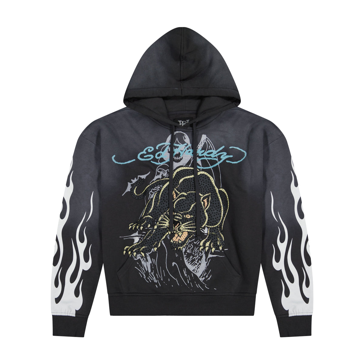 Panther Fleece Hoodie SUNFADE GREY | Ed Hardy