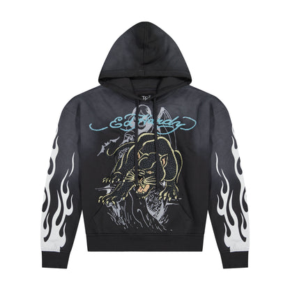 Panther Fleece Hoodie SUNFADE GREY | Ed Hardy
