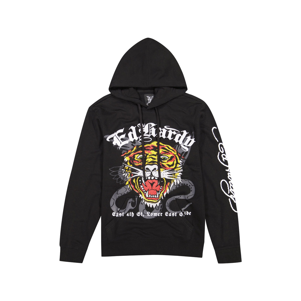 Tiger Head Men's Hoodie BLACK | Ed Hardy