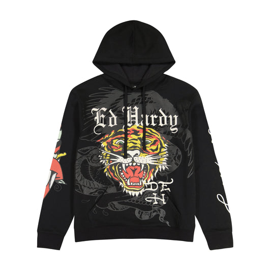 Tiger Dagger Hoodie BLACK | Ed Hardy