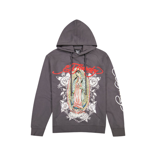 Mary Men's Hoodie CHARCOAL | Ed Hardy