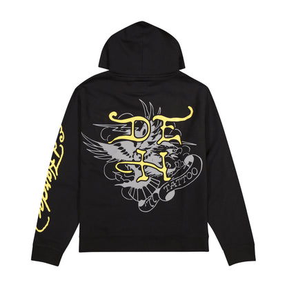Pierced Eagle Mens Hoodie - Black BLACK | Ed Hardy