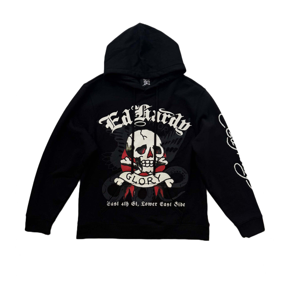 DG Skull Men's Hoodie BLACK | Ed Hardy