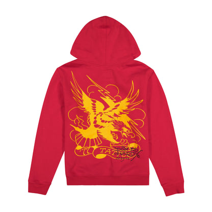 Tiger Mountain Zip Front Hoodie RED | Ed Hardy
