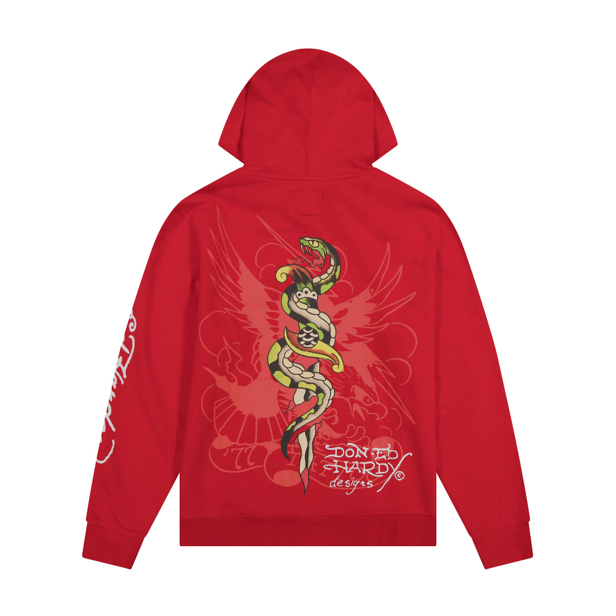 Cobra Ace Mens Hoodie RED | Ed Hardy