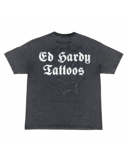 Flame Web Boxy Tee MINERAL GREY | Ed Hardy