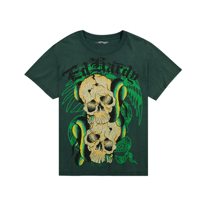 Skulls Boxy Tee VTG HUNTER | Ed Hardy