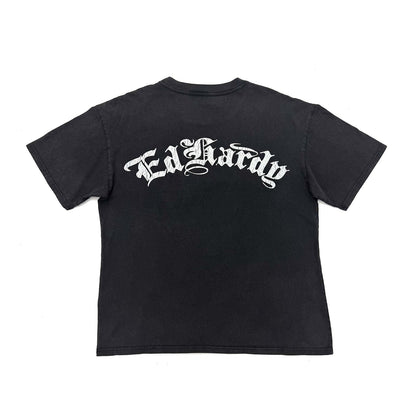 Eagle Snake Rhinestone Boxy Tee BLACK | Ed Hardy