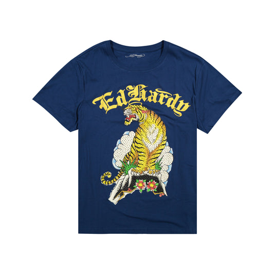 Tiger Mountain Mens SS Tee NAVY | Ed Hardy
